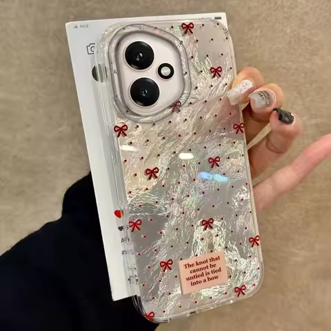 Red Bowknot Ciruclar Dots Phone Case For Honor 400 200 90 Smart Pro Magic7 6 5 70 Lite X9a X9c X9b X