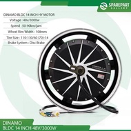 Dinamo bldc 14inch 48vv 3000w electric scooter hub motor ring14 - 72V3000W - IZZSHOP7