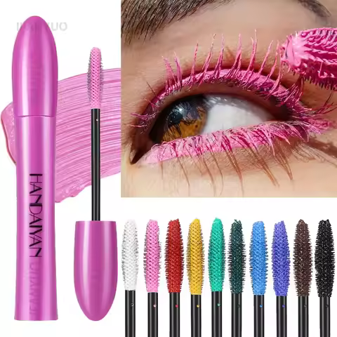 Pink Brown Eyelashes Mascara Colorful Stage Makeup Colored Mascara Cream Blue Green Lasting Waterpro