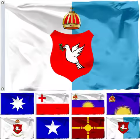 Flag of the United Kingdom of Fiji, Flag of Fiji, Royal Standard, Polyester, Rotuma, 90x150cm, 21x14