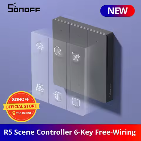 SONOFF SwitchMan R5 Scene Controller with Battery 6-Key Free-Wiring eWeLink-Remote Control Works SON
