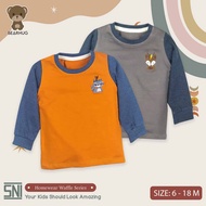Bearhug Baby Boy Long Sleeve Reglan T-Shirt Top XAG4 Embroidery 6-18 Months