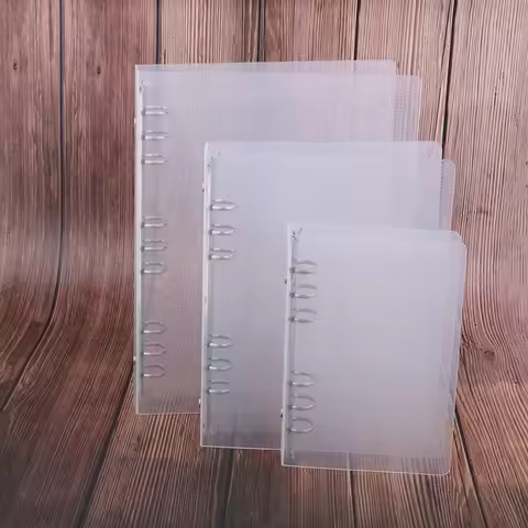 6 Holes Ring Binder B5/A5/A6 Notebook Planner Cover Matte File Folder Office School Stationery Suppl