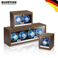 BLUETIDE Watch Winder Box Automatic 1/2/4 Slot Wooden Watch storage Box With Quiet motor watch box