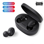 VITOG A6S Airdots TWS Bluetooth Headsets Wireless Handsfree Earphone Waterproof headphones Noise Cancelling Earbuds With Mic for xiaomi Redmi huawei oppo vivo sony samsung Airdots Android Phone