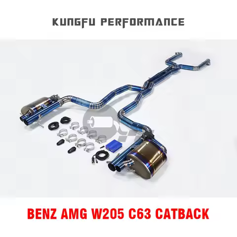KUNGFU PERFORMANCE Titanium Catback For V8 C63 AMG W205 Valvetronic Exhaust 2015-2022