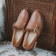 俐落魔鬼氈真皮鞋 | 棕 | 台灣手工鞋MIT 樂福鞋
