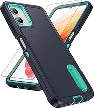 Asuwish Phone Case for Samsung Galaxy A06 5G with Tempered Glass Screen Protector Cell Cover Hybrid 