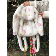Y2K Korean Style School Bag/ Cute Rabbit Bag White
