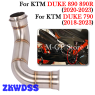 ZKWDSS 890R 890 KTM ดยุค790ระบบไอเสียรถจักรยานยนต์2023 2018-2022ท่อดัดแปลงท่อเชื่อมกลาง