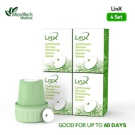 LinX CGM Glucose Monitor 4Sets 24H Real-time Blood Sugar Monitor No Finger Prick CGM Monitoring Sens