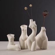 Handmade Household Ornaments Ins Human Body Plastic Art Vase Nordic Household Decoration Ceramic Vas