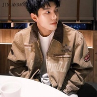 Collar baseball jacket, couple's short workwear jacket