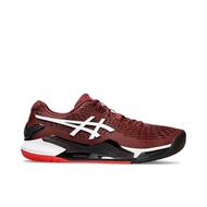 Asics Gel Resolution 9 Red Black LRVS tennis shorts