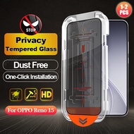 For OPPO Reno 15 Easy to Install Anti Spy Tempered Glass For OPPO Reno 15F 15 Pro 15C 15 Pro Max 15 