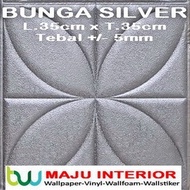 Wallpaper Dinding 3D Foam 70 x 70 cm Walpaper 3D Motif Bata Kayu Batik Stiker