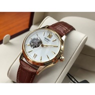 [Original] Orient RA-AG0024S10B Elegant Automatic Semi-Skeleton Leather Analog Ladies' Watch