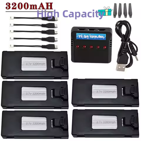 Remote Control Drone Battery 3.7v 3200mah For E88 E99 Drone Accessories For F185 F195 E100 RC Drone 