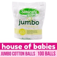 Sanicare Jumbo Cotton Balls 100 Balls - COTTON BALLS