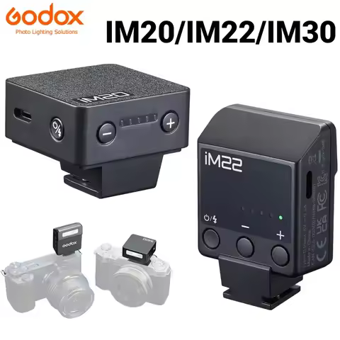 Godox IM20/IM22 Mini Camera Flash for Canon Fuji f1-230 Sony zv1 zve10 Ricoh gr3 Nikon Panasonic Oly