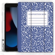 With pen slot for iPad 9th generation 10.2-inch 2021 iPad case sleep wake-up smart case TPU soft she