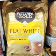 Nescafe Gold 3 in 1 Flat White Smooth &amp; Balance Contents 15 Sticks/Imported Coffee