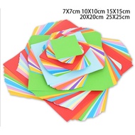 10-Color Craft Paper 100 Colored Double-Sided Sheets Sizes 7x7cm,10x10cm,15x15cm, 20x20cm, 25x25cm