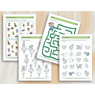 Printable * Attention & Concentration - Part 1 (age 6-9) | 53 printable worksheets with solutions