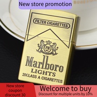 Marlboro Lighter Refillable Lighter Portable Flint Stone Lighter Silver Gold Lighter