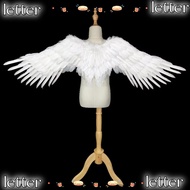 LETTER Angel Wings, Realistic Foldable Black Devil Wings, Lightweight Unisex White Swallow Wings