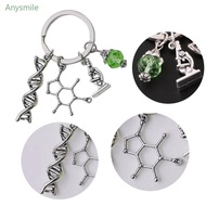 ANYS Science Keychain Microscope Measuring Glass Molecules Key Rings Chemistry Structure Key Chains 