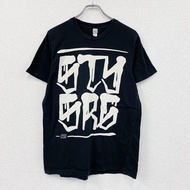 Stay Strong BMX 短袖印花T卹，大號Logo，黑色，L碼，古著