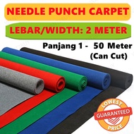 🇲🇾 🏆 Lebah 2 Meter Needle Punch Budget Carpet Roll Gulung Expo Office Wedding Woven Murah Karpet Mas