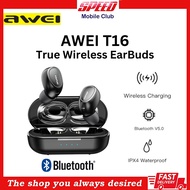 Awei T16 TWS (Black) Dual Ear Bluetooth Sports Earbuds With IPX4 Waterproof | Brand New With Warranty