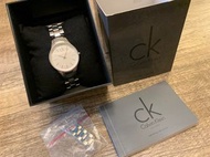 二手 Ck Calvin Klein 銀色 金屬錶帶 手錶 女錶