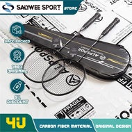 SALYWEE RR 2pcs 4U G5 100% Original Design Full Carbon Fiber 22-25Lbs Strung Badminton Racket With F