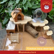 Sk05 Cloud Hamster Cage Set | Hamster Cage Decoration | Hamster Tunnel | Hamster House | Hamster Cage