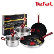 Tefal Unique Induction Premium Frying Pan 24cm+28cm+Pot Double 18cm+20cm CT1-UQFP2428P1820