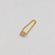 22k / 916 Gold Chain Diamond Ring