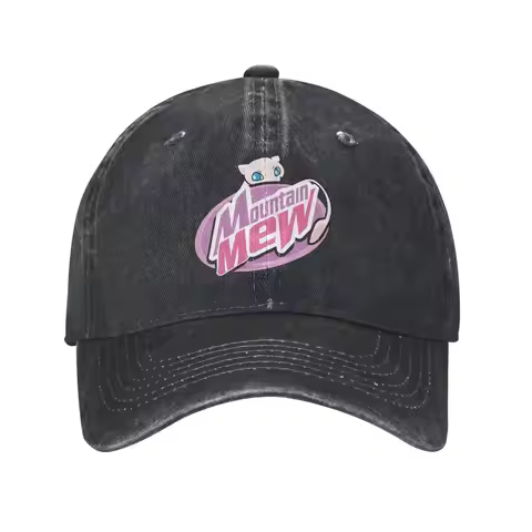 Mountain Mew Mewtwo Pokemon Pokémon Pokeball Pikachu Anime Baseball Caps Distressed Denim Headwear U