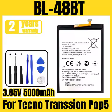 Suitable for Tecno Transsion Pop5 battery BL-48BT mobile phone battery, new large capacity, free too