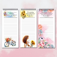 Flip up, Steno type Spring Notebook Bible verse