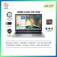 Acer Laptop Aspire 3 A315-24P-R75Z 15.6'' FHD Pure Silver ( Ryzen 5 7520U, 16GB, 512GB SSD, ATI, W11