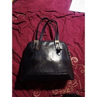 Preloved Vintage ESQUIRE Structured Handbag Classic City Style Leather