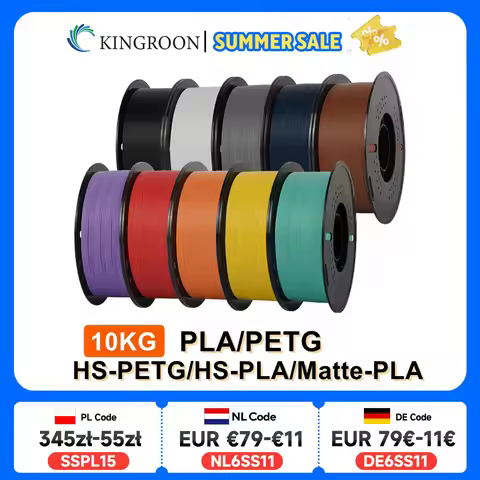 KINGROON 10KG(22LBS) PLA PETG HS-PLA HS-PETG Filament 1.75mm High Speed 3D Printer Material Matte PL