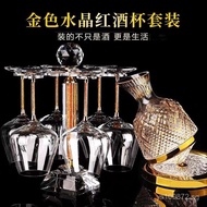 Crystal European Style Red Wine Glass Red Wine Glass Decanter Set High-footed Cup Household Light Lu