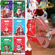 [ Merry Christmas ]Xmas Gift Bags with 8 Festive Designs | 50pcs OPP Christmas Packaging for Office/