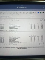 HKU SPACE A+ 商科notes CGPA 4