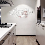 Kitchen Restaurant Acrylic Mirror Wall Stickers Creative Three-Dimensional Wall Decoration Stickers