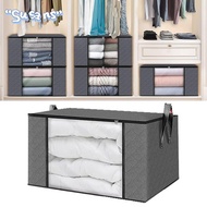 SUSANS Foldable Storage Box, 35L/60L/90L Transparent Window Clothes Storage Bins, High-capacity With